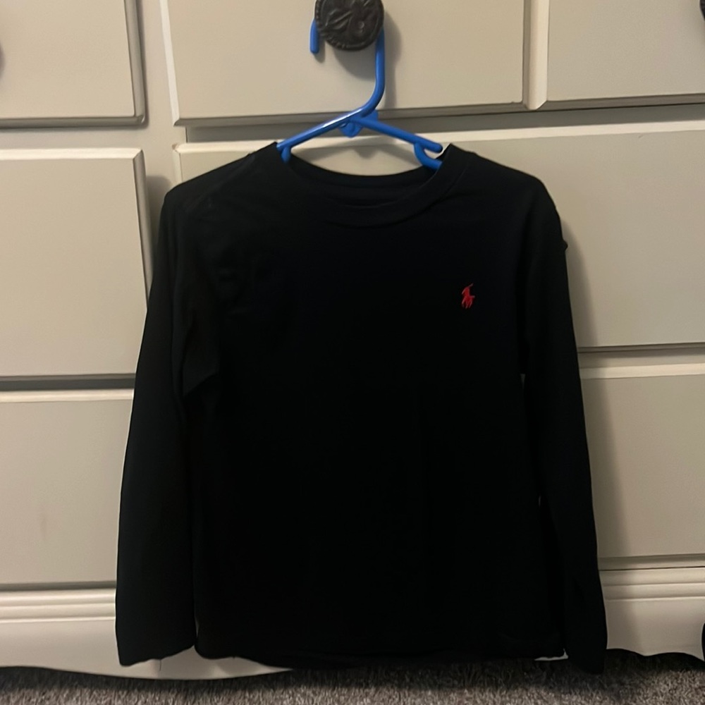 Little boys black long sleeved T-shirt